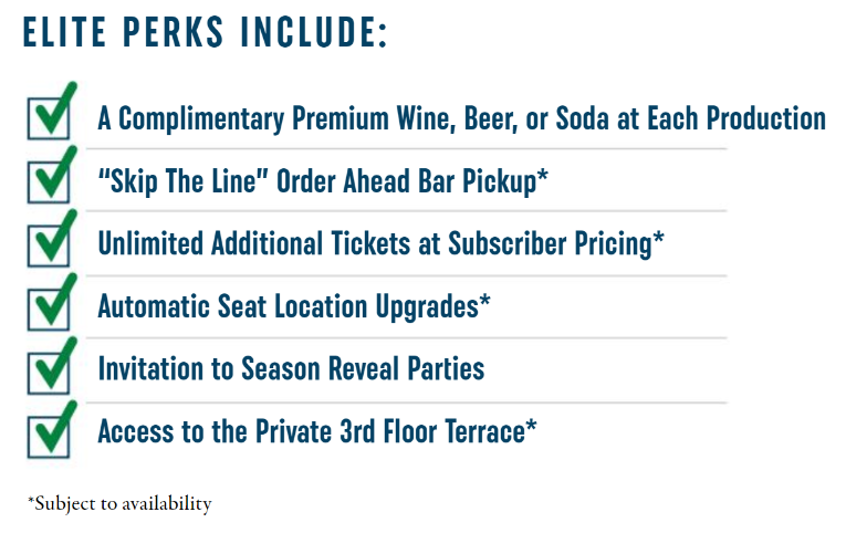 Elite Perks include: Complimentary Drinks and More!