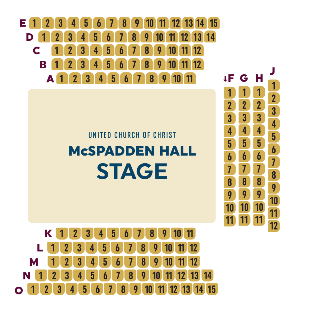 McSpadden Hall Seat Map