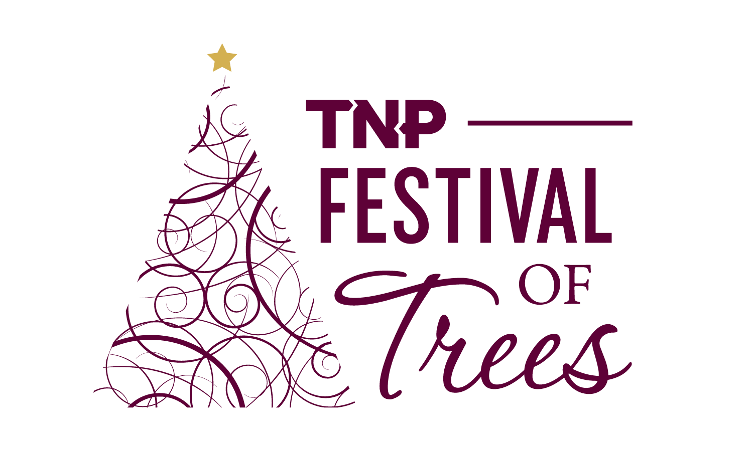 FestivalOfTreesLogo_Gold_Burgundy TreesLogo